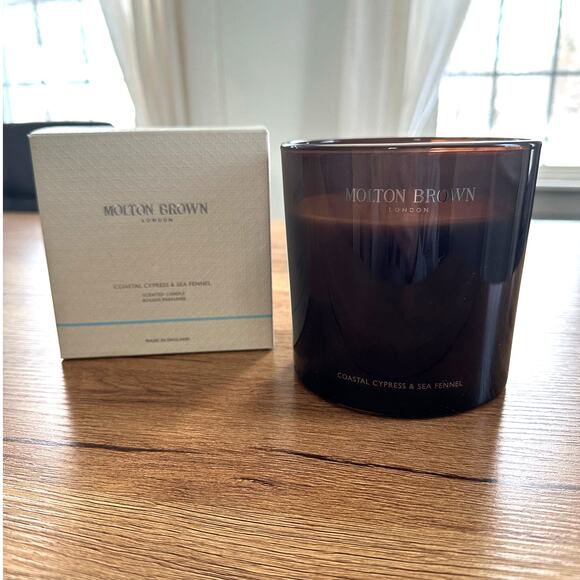 Molton Brown Coastal Cypress & Sea Fennel Full Size 600g Candle NEW